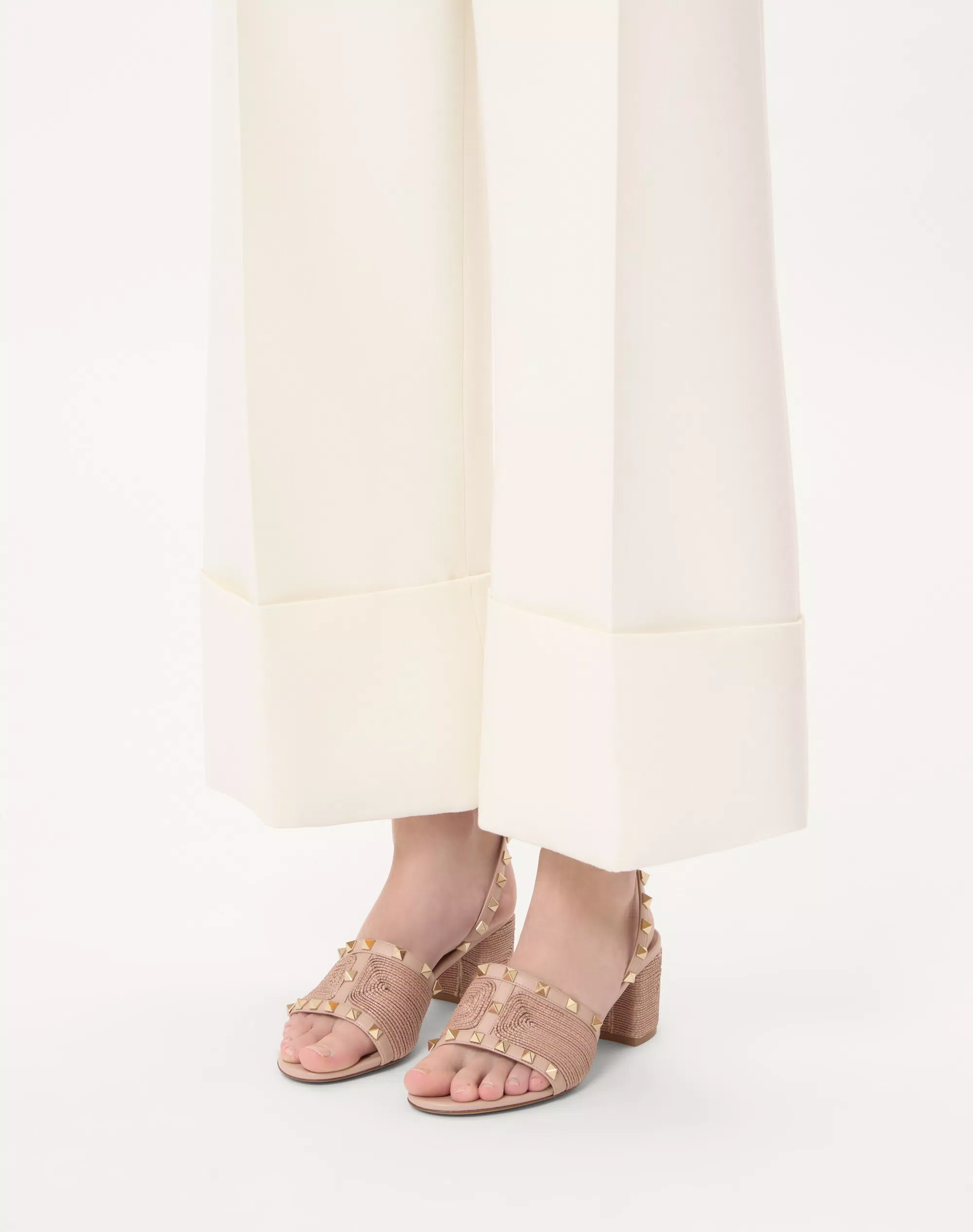 Valentino Rockstud Calfskin Sandal With Cornely Embroidery 60Mm - Image 7